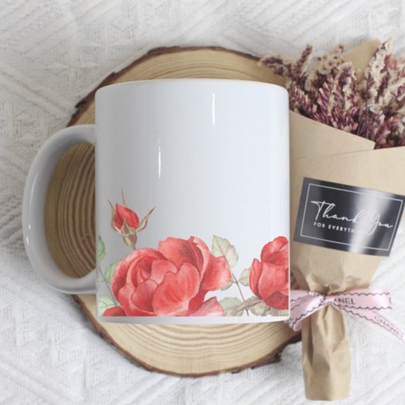 Floral Coffee Mug Roses Boho Aesthetic Mug Cottagre Wildflowers Pernalized Cup Coffee Tea Vintage Cup Botanist Gardener Flower Gift.jpg