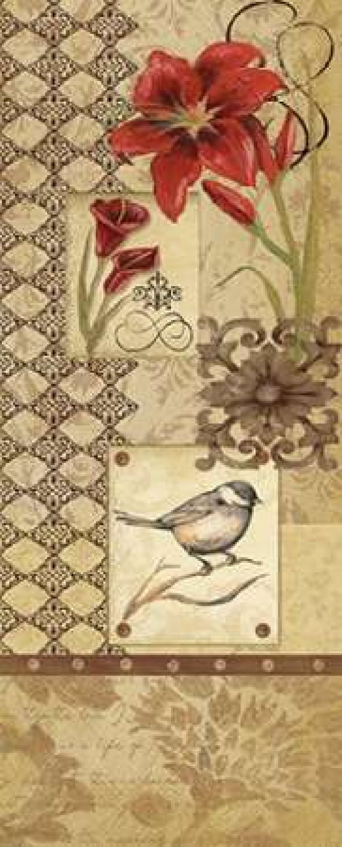 Floral Collage I Canvas Art - Jo Moulton (24 x 48)