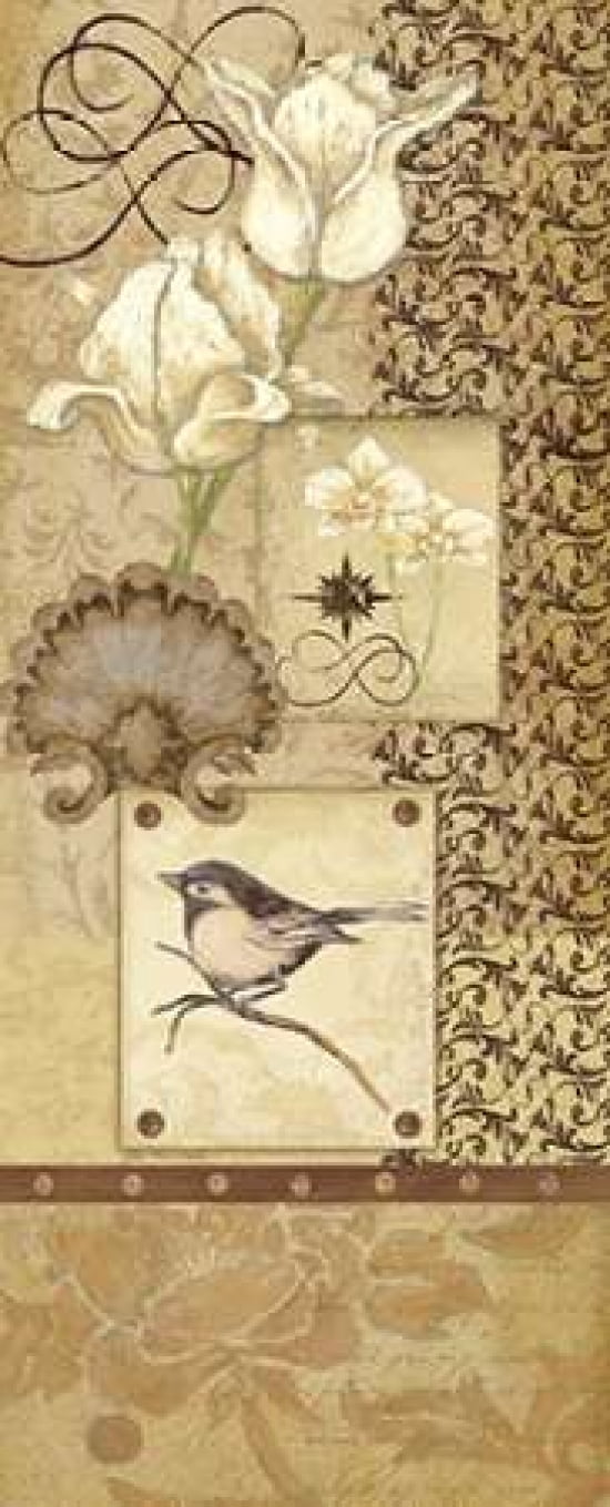Floral Collage II Canvas Art - Jo Moulton (24 x 48)