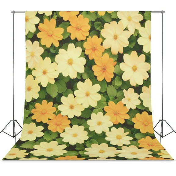 Floral Colorful Flower Backdrop Background for Photography Photo Booth Backdrop for Photoshoot Background Screen Video Recording Parties Curtain