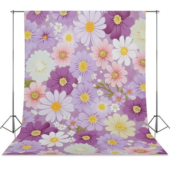 Floral Colorful Flower Backdrop Background for Photography Photo Booth Backdrop for Photoshoot Background Screen Video Recording Parties Curtain