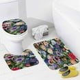 thumbnail image 1 of Floral Colorful Flower Bathroom Mats Set 3-piece Bath Mats , Floor Rug Decorations for Kitchen Bathroom Bedroom, 1 of 7
