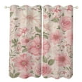 thumbnail image 1 of Floral Colorful Flower Curtains Watercolor Theme Window Curtains Grommet Blackout Drapes for Living Room Bedroom, 1 of 5
