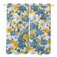 thumbnail image 1 of Floral Colorful Flower Curtains Watercolor Theme Window Curtains Grommet Blackout Drapes for Living Room Bedroom, 1 of 5
