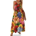 thumbnail image 1 of Floral Colorful Flower Design Sleeveless Dress Woman Fashion Long Dresses Women's Summer Suit Dress 2025, 1 of 7