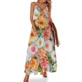 thumbnail image 1 of Floral Colorful Flower Fine Art Sleeveless Dress Summer Dress Woman 2025, 1 of 7