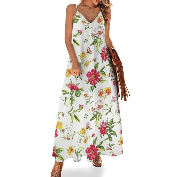 Floral Colorful Flower Fine Art Sleeveless Dress Summer Dress Woman 2025