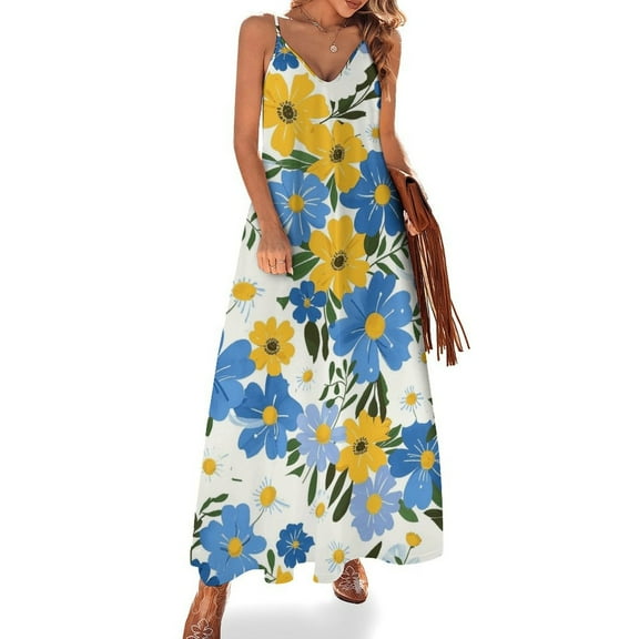 Floral Colorful Flower Fine Art Sleeveless Dress Summer Dress Woman 2025