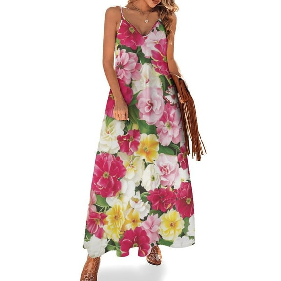 Floral Colorful Flower Fine Art Sleeveless Dress Summer Dress Woman 2025
