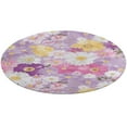thumbnail image 1 of Floral Colorful Flower Floral Medallion Round Rug - Small Round Area Rug, Soft Non-Slip Machine Washable Bedroom Mat Indoor Accent Entry Carpet for Office Desk Dorm Hallway, 1 of 6