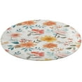 thumbnail image 1 of Floral Colorful Flower Floral Medallion Round Rug - Small Round Area Rug, Soft Non-Slip Machine Washable Bedroom Mat Indoor Accent Entry Carpet for Office Desk Dorm Hallway, 1 of 6