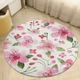 thumbnail image 1 of Floral Colorful Flower Floral Medallion Round Rug - Small Round Area Rug, Soft Non-Slip Machine Washable Bedroom Mat Indoor Accent Entry Carpet for Office Desk Dorm Hallway, 1 of 6