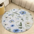 thumbnail image 1 of Floral Colorful Flower Floral Medallion Round Rug - Small Round Area Rug, Soft Non-Slip Machine Washable Bedroom Mat Indoor Accent Entry Carpet for Office Desk Dorm Hallway, 1 of 6