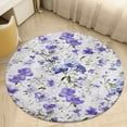 thumbnail image 1 of Floral Colorful Flower Floral Medallion Round Rug - Small Round Area Rug, Soft Non-Slip Machine Washable Bedroom Mat Indoor Accent Entry Carpet for Office Desk Dorm Hallway, 1 of 6