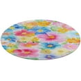 thumbnail image 1 of Floral Colorful Flower Floral Medallion Round Rug - Small Round Area Rug, Soft Non-Slip Machine Washable Bedroom Mat Indoor Accent Entry Carpet for Office Desk Dorm Hallway, 1 of 6