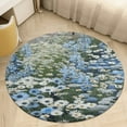 thumbnail image 1 of Floral Colorful Flower Floral Medallion Round Rug - Small Round Area Rug, Soft Non-Slip Machine Washable Bedroom Mat Indoor Accent Entry Carpet for Office Desk Dorm Hallway, 1 of 6