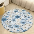 thumbnail image 1 of Floral Colorful Flower Floral Medallion Round Rug - Small Round Area Rug, Soft Non-Slip Machine Washable Bedroom Mat Indoor Accent Entry Carpet for Office Desk Dorm Hallway, 1 of 6