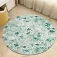 thumbnail image 1 of Floral Colorful Flower Floral Medallion Round Rug - Small Round Area Rug, Soft Non-Slip Machine Washable Bedroom Mat Indoor Accent Entry Carpet for Office Desk Dorm Hallway, 1 of 6