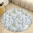thumbnail image 1 of Floral Colorful Flower Floral Medallion Round Rug - Small Round Area Rug, Soft Non-Slip Machine Washable Bedroom Mat Indoor Accent Entry Carpet for Office Desk Dorm Hallway, 1 of 6