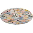 thumbnail image 1 of Floral Colorful Flower Round Rugs -Washable Non-Slip Small Round Area Rug Throw Soft Circle Rugs for Bedroom, Modern Print Indoor Carpet for Entryway Sofa Living Room, 1 of 6
