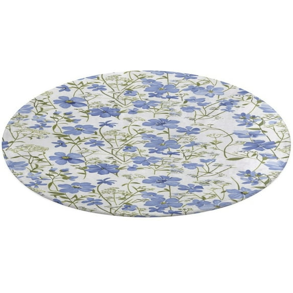 Floral Colorful Flower Round Rugs -Washable Non-Slip Small Round Area Rug Throw Soft Circle Rugs for Bedroom, Modern Print Indoor Carpet for Entryway Sofa Living Room