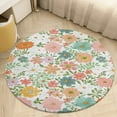 thumbnail image 1 of Floral Colorful Flower Round Rugs -Washable Non-Slip Small Round Area Rug Throw Soft Circle Rugs for Bedroom, Modern Print Indoor Carpet for Entryway Sofa Living Room, 1 of 6