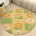 thumbnail image 1 of Floral Colorful Flower Round Rugs -Washable Non-Slip Small Round Area Rug Throw Soft Circle Rugs for Bedroom, Modern Print Indoor Carpet for Entryway Sofa Living Room, 1 of 6