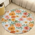 thumbnail image 1 of Floral Colorful Flower Round Rugs -Washable Non-Slip Small Round Area Rug Throw Soft Circle Rugs for Bedroom, Modern Print Indoor Carpet for Entryway Sofa Living Room, 1 of 6