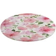 thumbnail image 1 of Floral Colorful Flower Round Small Area Rug, Print Non Slip Washable Floor Mat, Soft Throw Rug for Living Room, Powder Room Entryway, Bathroom, Bedside, 1 of 6