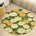 thumbnail image 1 of Floral Colorful Flower Round Small Area Rug, Print Non Slip Washable Floor Mat, Soft Throw Rug for Living Room, Powder Room Entryway, Bathroom, Bedside, 1 of 6