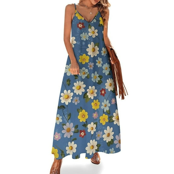 Floral Colorful Flower Sleeveless Dress Women's Luxury Party Dress Birthday Dresses for Women