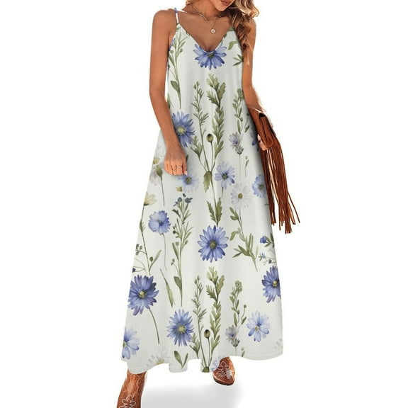 Floral Colorful Flower Sleeveless Dress for Women Clothing Female Women's Summer Skirt