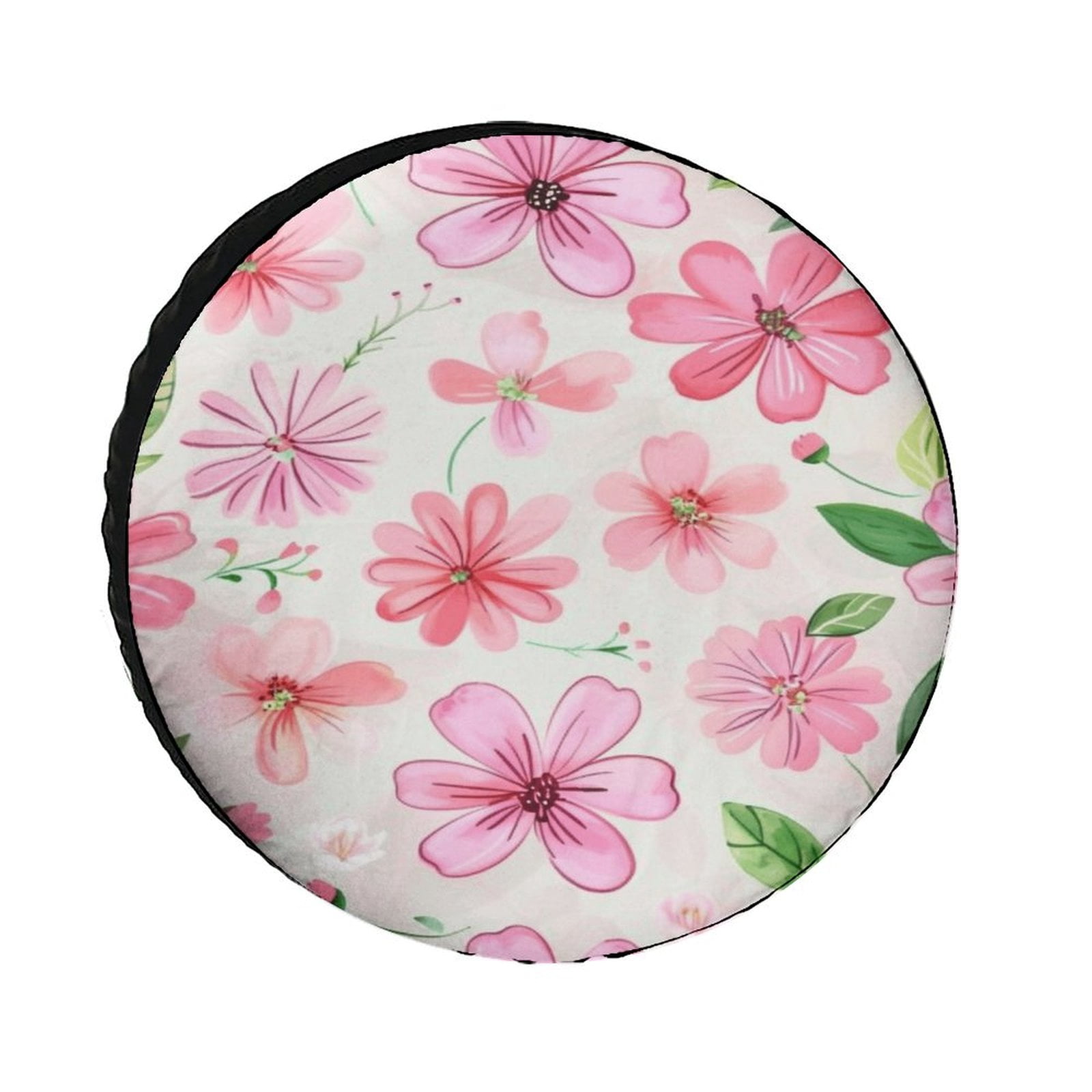 Watercolor Flower Spare Tire Cover - Dust Proof, Universal Fit For 17 Inch Tires, Fits SUV, Truck, RV, Trailer, Camper