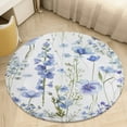 thumbnail image 1 of Floral Colorful Flower Washable Round Rug -Circle Area Rugs for Nursery Bedroom, Vintage Non Slip Non Shedding Low Pile Carpet for Living Room Coffee Table Entryway, 1 of 6