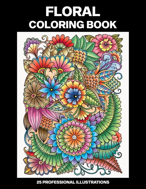 Easy coloring books for adults Flower Patterns: With Inspirational Quotes  Gift idea for Seniors or Beginners, Art Therapy Relaxation, Peace and  Stress (Paperback)
