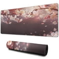 thumbnail image 1 of Floral Computer Mouse Mat,Japanese Cherry Blossom Sakura Tree Branch Soft Pastel Watercolor Mouse Pad with Rectangle Non-Slip Rubber Mousepad Large, Office Mouse Pad for Women Men Kid 31.5x11.8in, 1 of 7