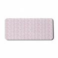 thumbnail image 1 of Floral Computer Mouse Pad, Design of Blossoming Flowers in Pastel Tones, Rectangle Non-Slip Rubber Mousepad X-Large, 35" x 15" Gaming Size, Pale Pink Ceil Blue, by Ambesonne, 1 of 2