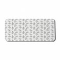 thumbnail image 1 of Floral Computer Mouse Pad, Detailed Realistically Drawn Flowers and Leaves in Repetitive Design, Rectangle Non-Slip Rubber Mousepad X-Large, 35" x 15", White and Charcoal Grey, by Ambesonne, 1 of 2