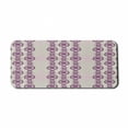 thumbnail image 1 of Floral Computer Mouse Pad, Repetitive Vertical Aligned Floral Peduncles Leaves Corolla Delicate Pattern, Rectangle Non-Slip Rubber Mousepad X-Large, 35" x 15", Pale Taupe Purple, by Ambesonne, 1 of 2