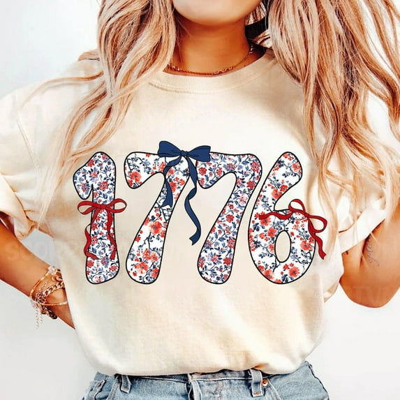 Floral Coquette 1776 , 4th of July ,America Coquette , Retro America