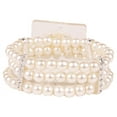 thumbnail image 1 of Floral Corsage Bracelet - Ivory Pearl and Crystal Rhinestone - Duchess Collection, 1 of 3