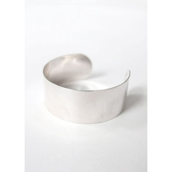 Floral Corsage Bracelet - Lela Flower Cuff- Silver
