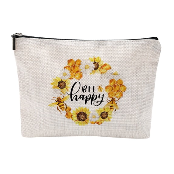 Floral Cosmetic Bag - Wild Flowers Makeup Bag Ideal for Girls Women and Lovers - for Birthdays or Inspirational Moments