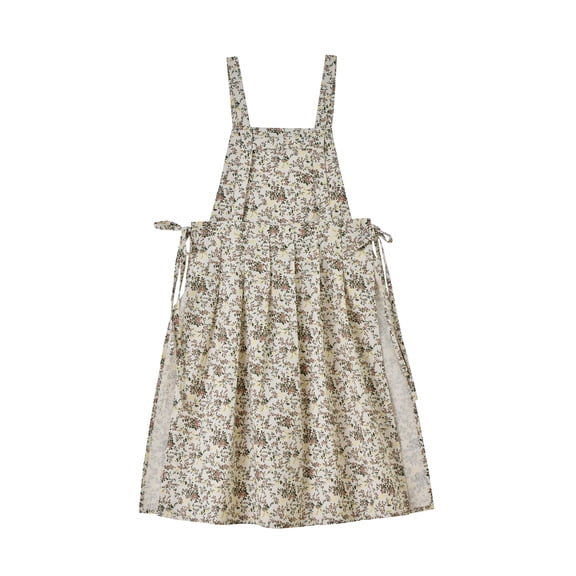 Floral Cotton Waterproof Adult Kitchen Apron Adjustable Cooking Baking Garden Chef Apron with Pocket
