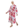 thumbnail image 1 of Floral - Crew neck - Unlined - Modest Dress - Benin, 1 of 5
