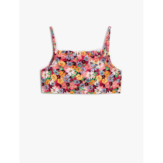 Floral Crop Blouse Strapped