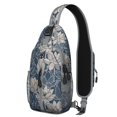 thumbnail image 1 of Floral Crossbody Sling Backpack for Womens Causal Sling Bag with Adjustable Shoulder Straps for Travel Hiking Chest Bag Daypack Anti-theft Purse, 1 of 6
