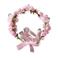 thumbnail image 1 of Floral Crown Headpiece Garland Headbands for Wedding Vacations Festival Party pink, 1 of 7