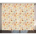 thumbnail image 1 of Ambesonne Floral Curtains 2 Panel Set, Bees Birds Butterflies, 108" x 63", Multicolor, 1 of 3