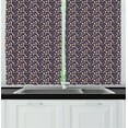 thumbnail image 1 of Floral Curtains 2 Panels Set, Cutout Stylized Pattern of Sweet Flowers with Polka Dots Nursery Themed Spring, Window Drapes for Living Room Bedroom, 55"W X 39"L,Multicolor, by Ambesonne, 1 of 2